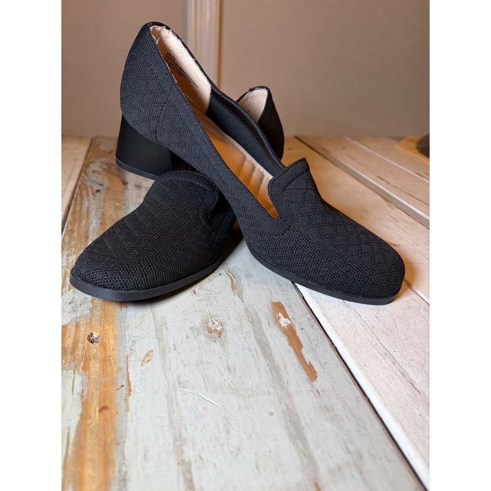 Preowned Adrienne Vittadini "Britt" Knit Slip On Block Heel Pumps Size 8.5 Med